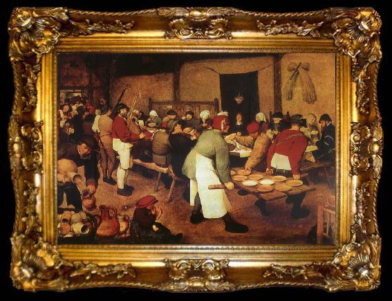 framed  Pieter Bruegel Farmer wedding, ta009-2